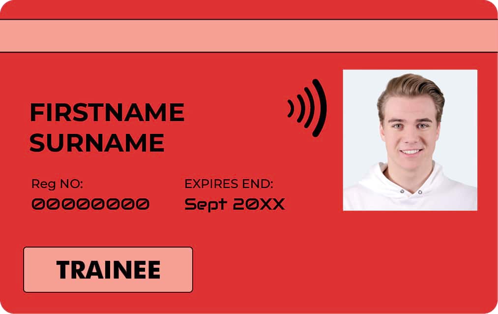 Red Trainee Card